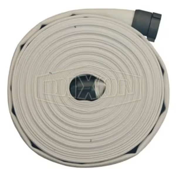 Single Jacket Mill Hose, 2-1/2 in, NPSH, 100 ft L, 112 psi Working, Aluminum, Domestic