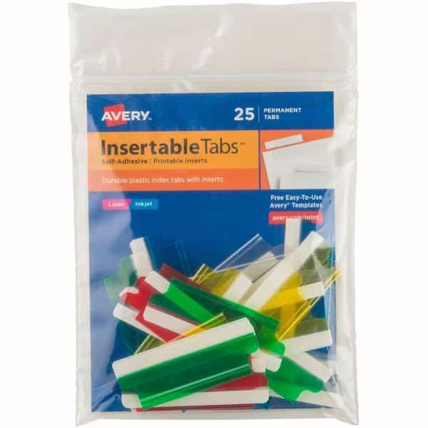 Tabs, Index, Printable, 2"", Mi 6PK