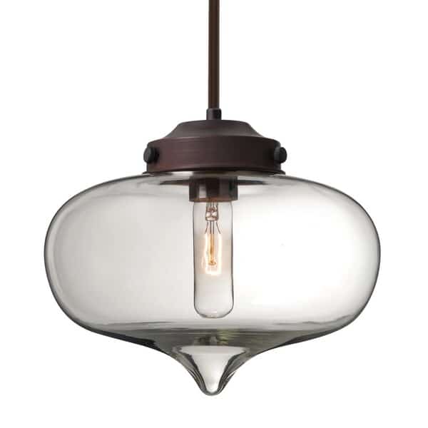 Mira Cord Pendant, Clear, Bronze Finish, 1x60W Incandescent