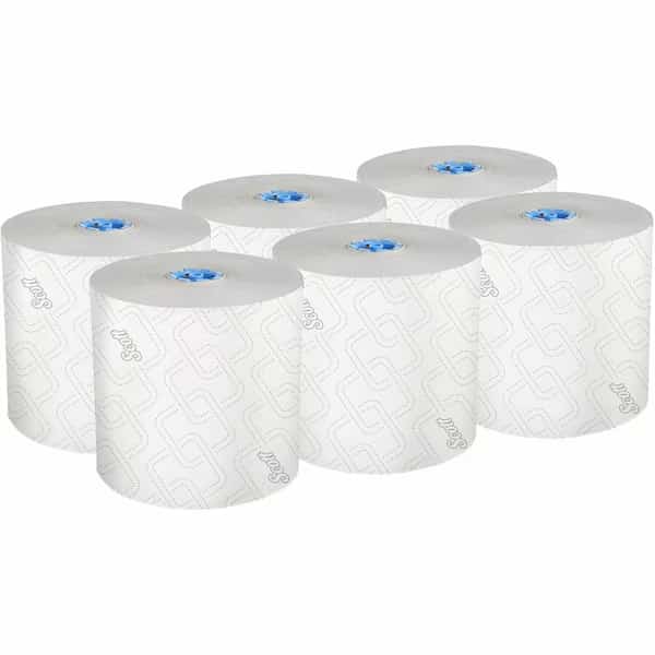 High-Capacity Hard Roll Towels for Blue Core Dispensers, White, (1,150'/Roll, 6 Rolls/Case)