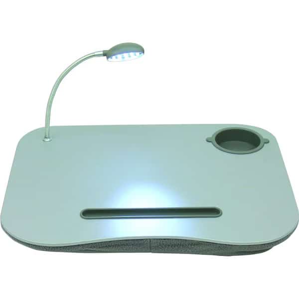 Laptop Desk With Built-In Cushion-LED Light And Cup Holder -