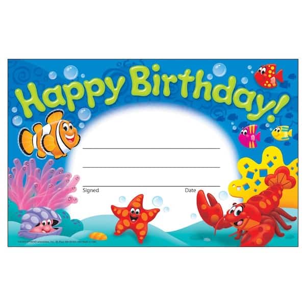 Happy Birthday Sea Buddies Recognition Awards, PK180