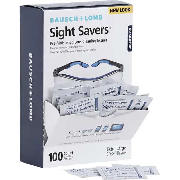 Pre-Moistened Lens Cleaning Tissues, Sight Savers, Anti-Static, Individually Wrapped, 100 Per Pack