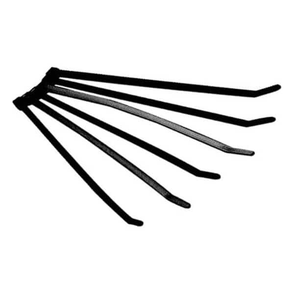 6 in. Wire Ties, Black, 100PK