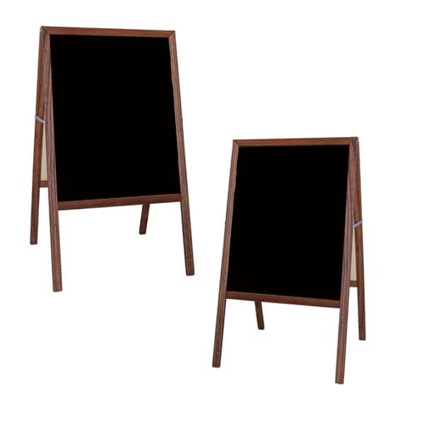 Marquee Easel (Stained Hardwood) Black Dry-Erase Board