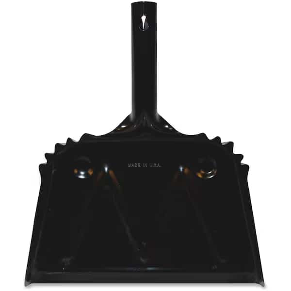 12 in. Metal Dust Pans - Black