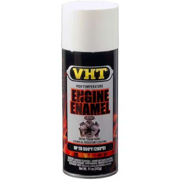 Engine Paint VHT Heat Resistant to 550 Degrees Fahrenheit; Gloss White; 11 Oz Aerosol Spray Can
