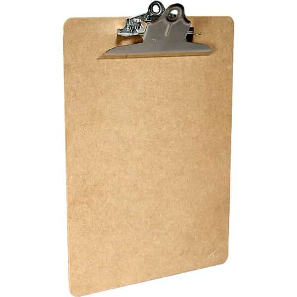 Saunders Recycled Hardboard Clipboard, Letter Size, 8-1/2" x 12", Brown