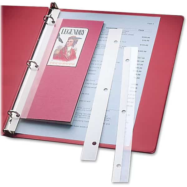 C-Line CLI64713 Attaching Strips; Self-Adhesive; 3-Hole; 11 in. x 1 in.; 200-BX; CL