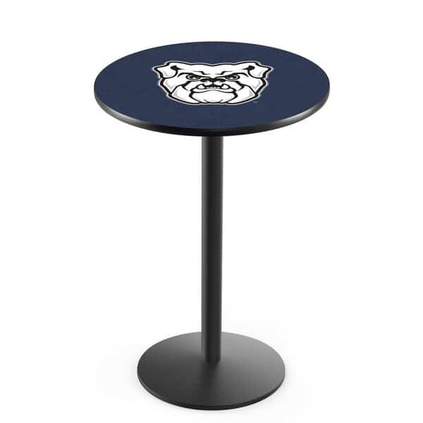 42" Blk Wrinkle Butler University Pub Table, 36" dia. Top