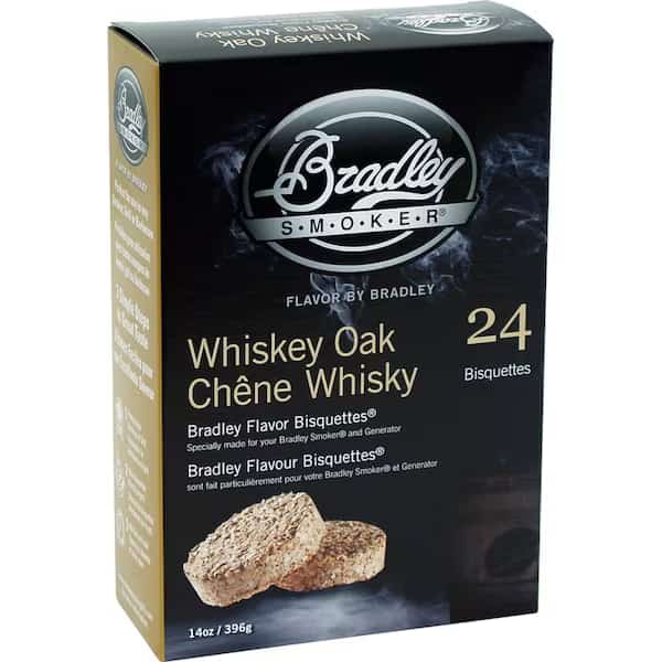 Bradley Smoker All Natural Whiskey Oak Wood Bisquettes 24 pk