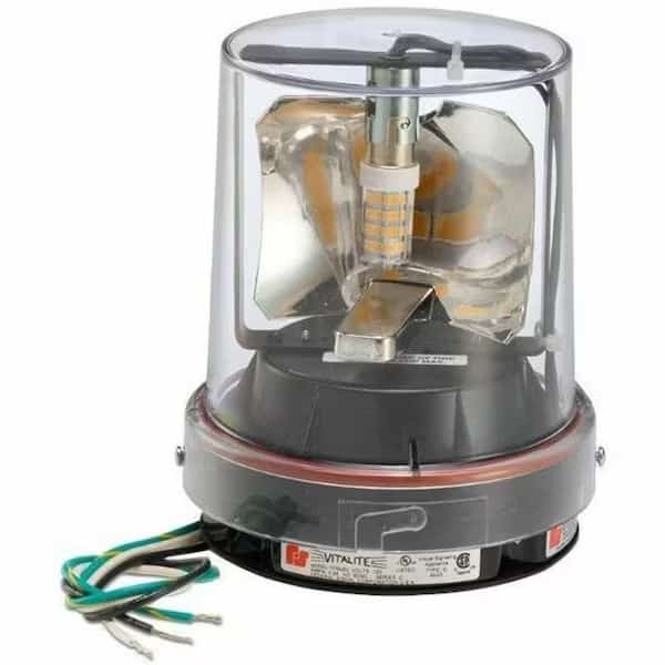 Warning Light, Clear, LED, 5-1/8" D