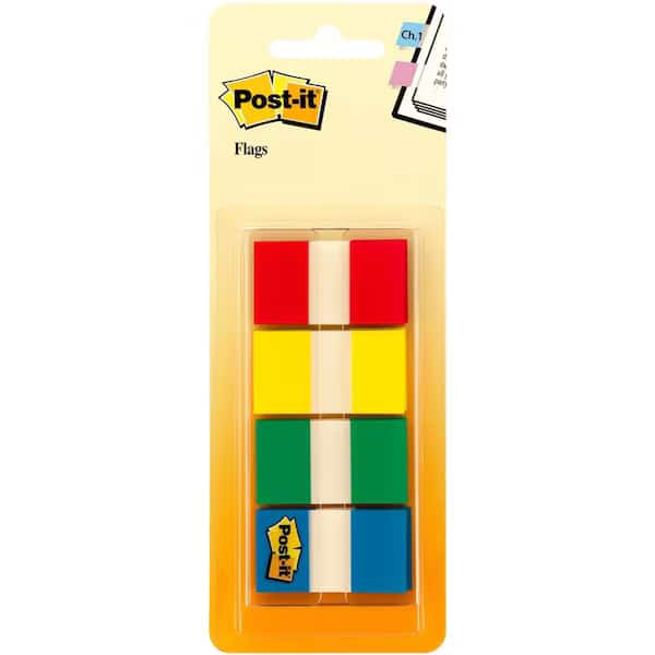 PostitFlags 680RYGB2, .94"x1.7", R, PK24