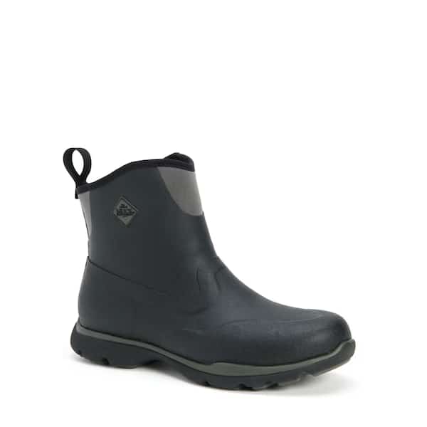 Men's Mid Rubber Boot, 9 8 in H, Black, FRMC-000