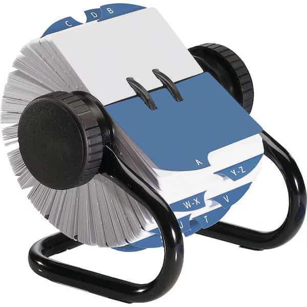 Open Rotary Card File, 500 Card, Black