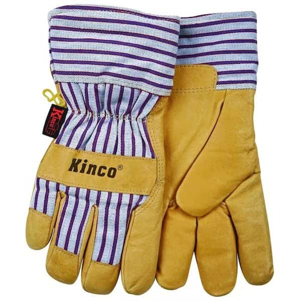 Protective Gloves with Safety Cuff, Wing Thumb, BlueTan