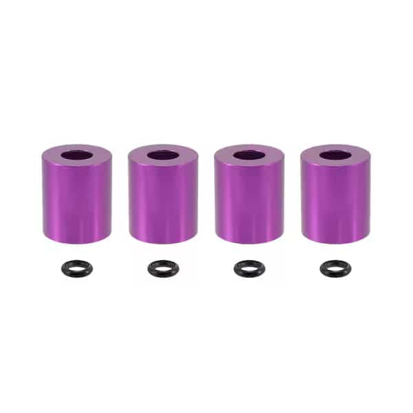 LUG NUTS Fits 39 Millimeter Lug Nuts Purple Aluminum Round Shape Set Of 4