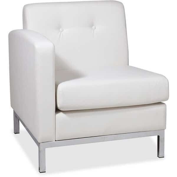 Collection: Wall Street Arm Chair, White Back, 27-1/4 in W 28-1/2" L 31" H, Built-in Arms