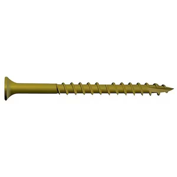 Deck Screw, #9 x 2-1/2 in, Steel, Flat Head, Torx Drive