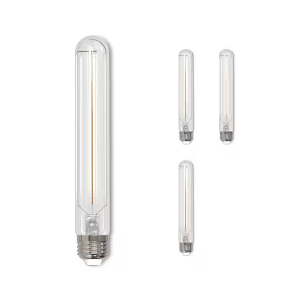 LED Filament 5w Dimmable 7.5 Inch T9 Light Bulb (E26) Base - 3000K (Soft White), 300 Lumens, 4PK