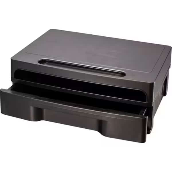 Monitor Stand with Drawer, Black