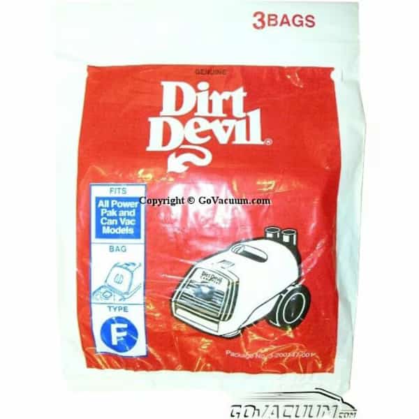 Vac Bag Ryl Type F Pk3, Dirt Devil, Mfr#: 3200147001