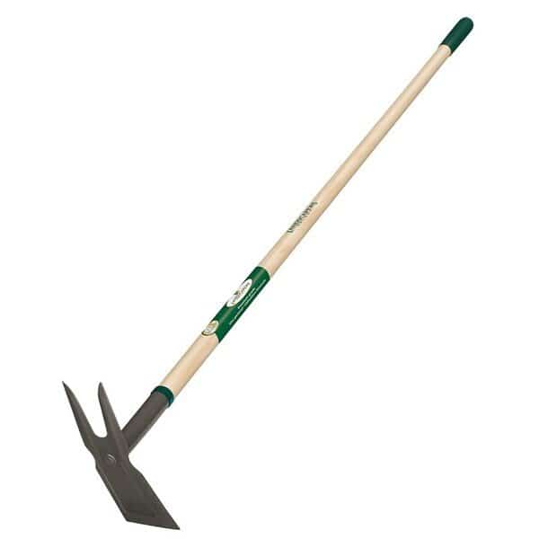 Garden Hoes, 4 in W Blade, Steel Blade, Stamped Blade, Wood Handle, 5434 in OAL