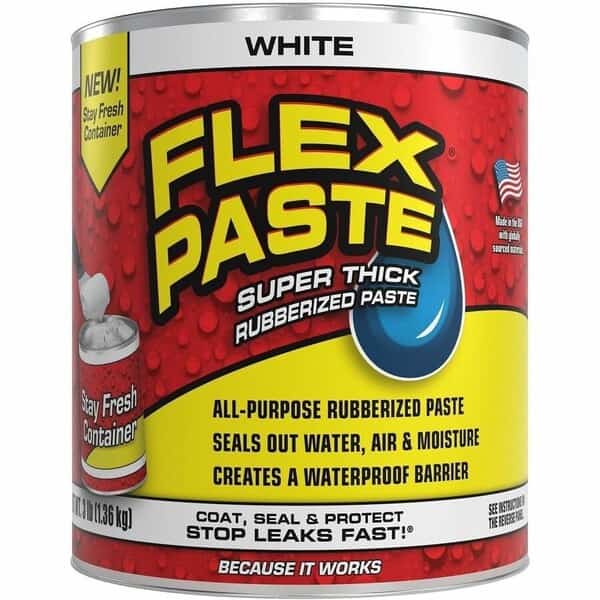 Flex Seal Family of Products Flex Paste White Rubberized Paste 3 lb