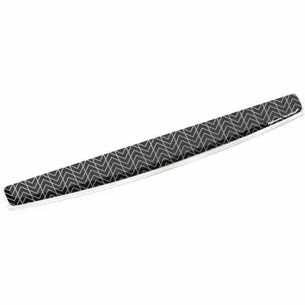 Photo Gel Keyboard Wrist Rest with Microbanreg Black Chevron, Black