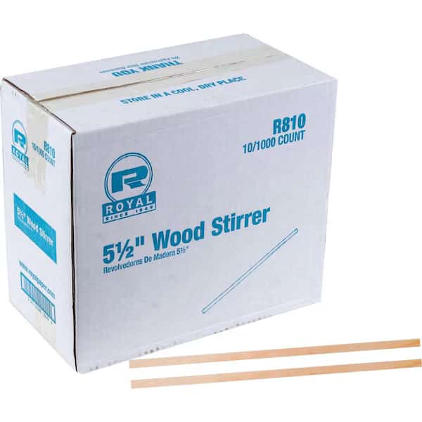 Paper Products Wood Coffee Stir Sticks, Beige, 10000PK