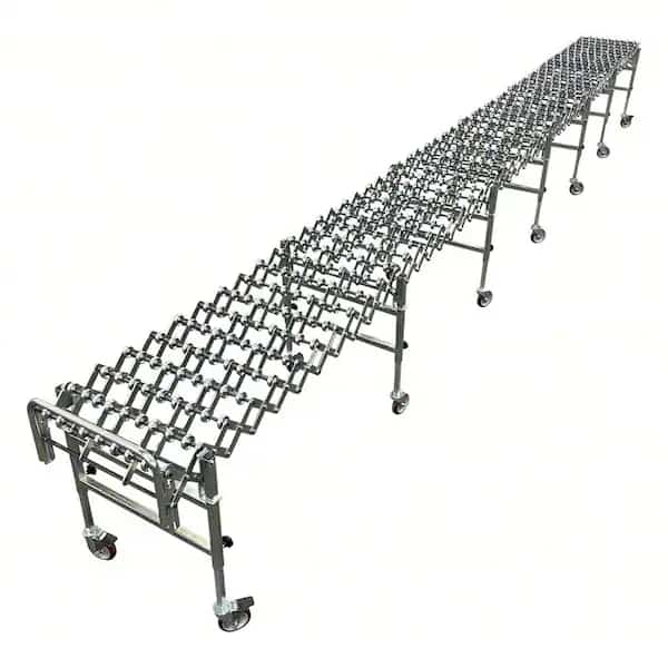 Flexible Skatewheel Gravity Conveyor, ASHLAND CONVEYOR, Mfr# FLX24X9PWPAX32-5