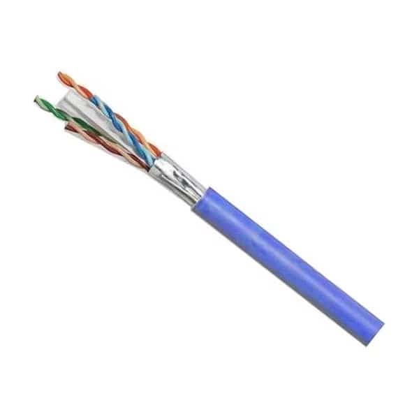 23-4P UTP-CMP SOL BC CAT6A, FEP/FRPVC 10GAIN, BLUE REEL, 1000FT