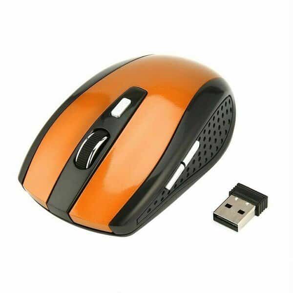 2.4GHz Wireless Optical Mouse Mice & USB Receiver For PC Laptop Computer DPI Orange