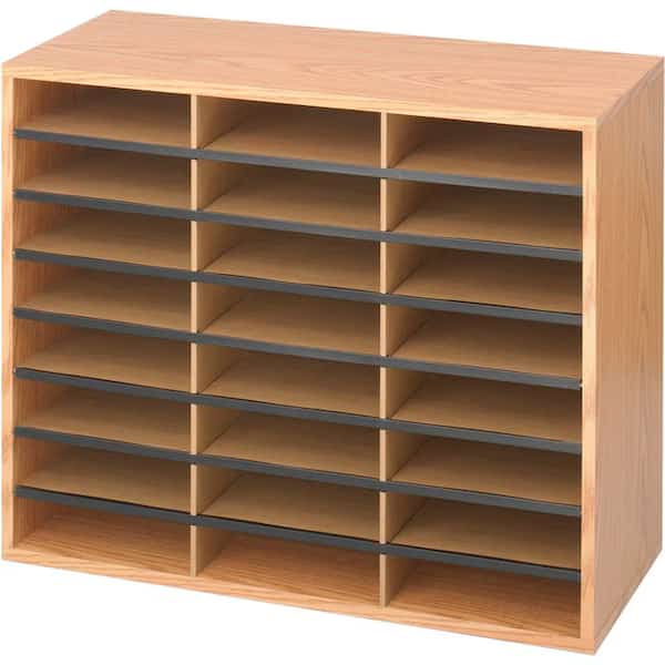 Wood/Corrugated Literature Organizer, 24