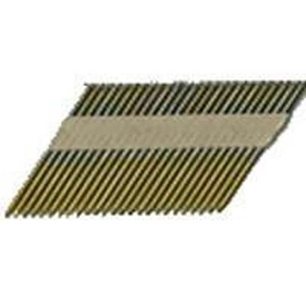 Collated Framing Nail, 3-1/4 in L, 11 ga, Galvanized, Clipped Head, 30 Degrees