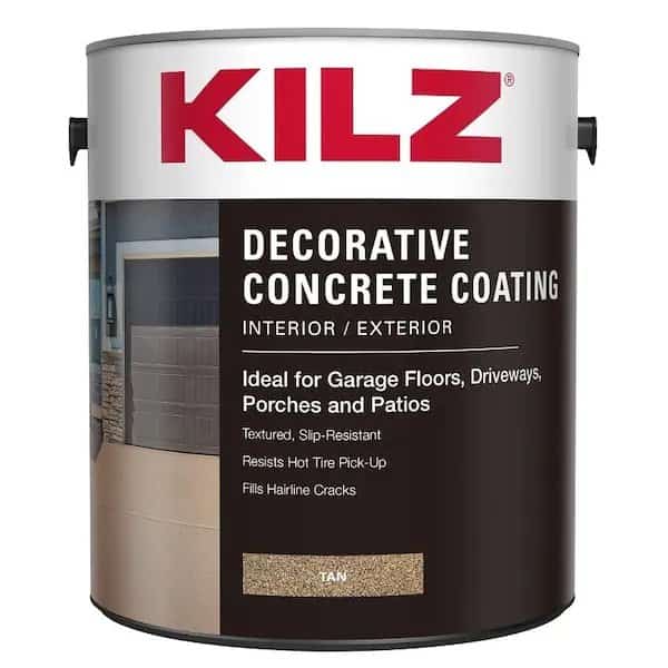 Decorative Concrete Coating, Gloss, Tan, 1 gal