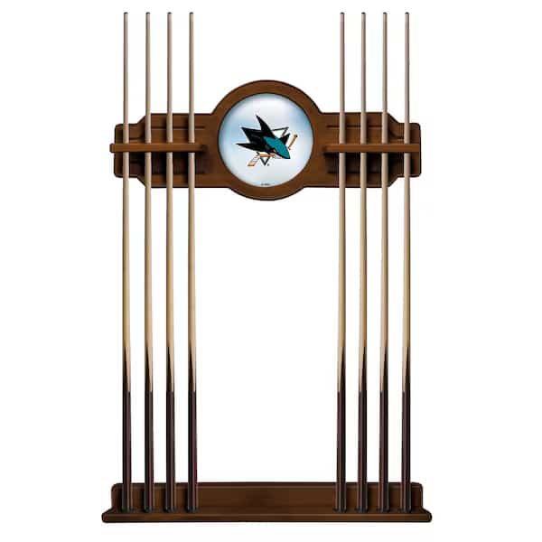 San Jose Sharks Cue Rack in Chardonnay Finish
