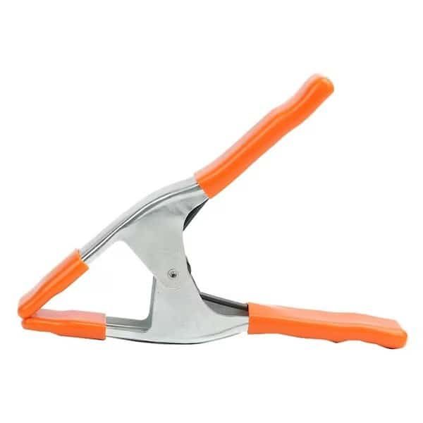 Spring Clamp, 3 in Clamping, Steel, Zinc, Orange