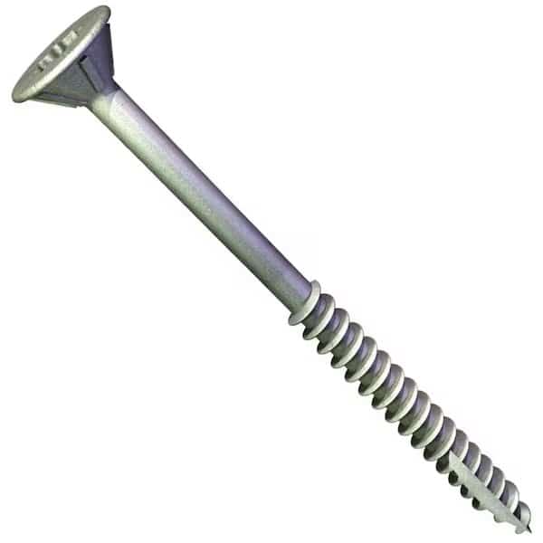 Wood Screw, 1/4 in, 5 in, Galvanized Stainless Steel Flat Head Torx Drive
