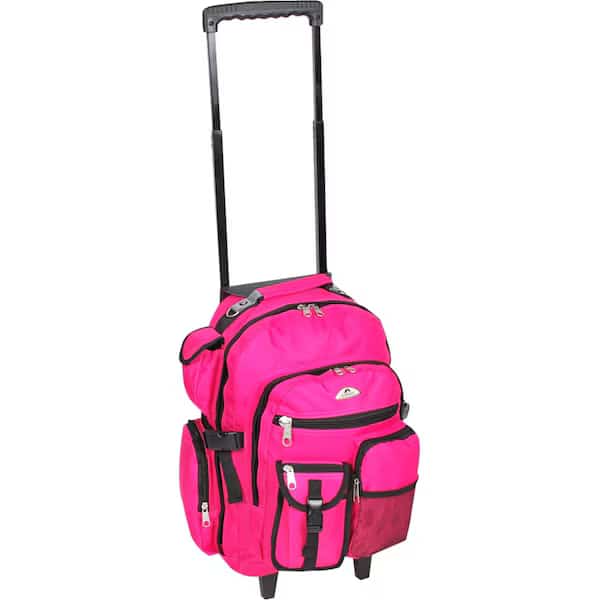 Everest 5045WH-HPK Deluxe Wheeled Backpack - Hot Pink