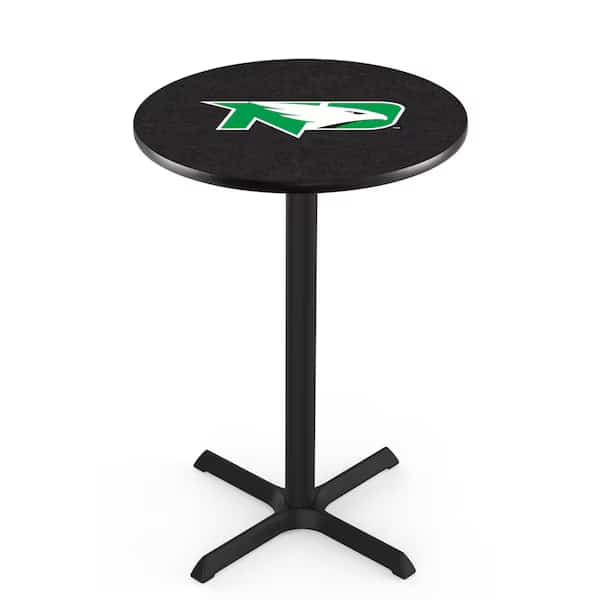 36" Blk Wrinkle North Dakota Pub Table, 36" dia. Top