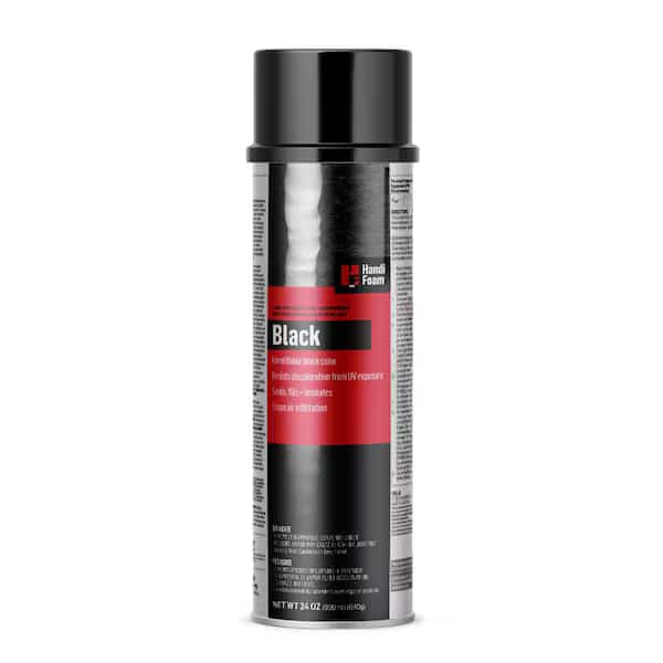 Spray Foam Sealant, 24 oz, Aerosol Can, Black