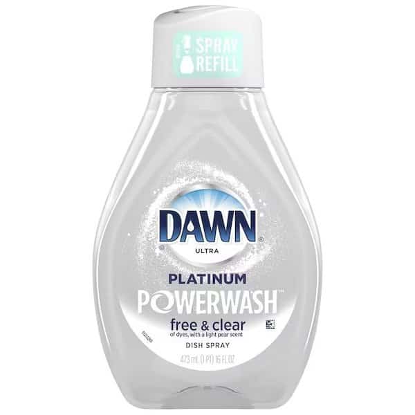 Powerwash Dish Soap Spray Refill, 16 oz, Liquid, Free and Clear Scent, Clear, Dawn, Mfr#: 65739