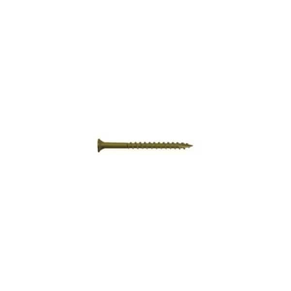 Deck Screw, #8 x 1-5/8 in, Steel, Flat Head, Torx Drive