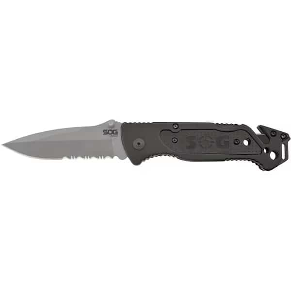Folding Knife, Spear, Satin, 3-7/16 In