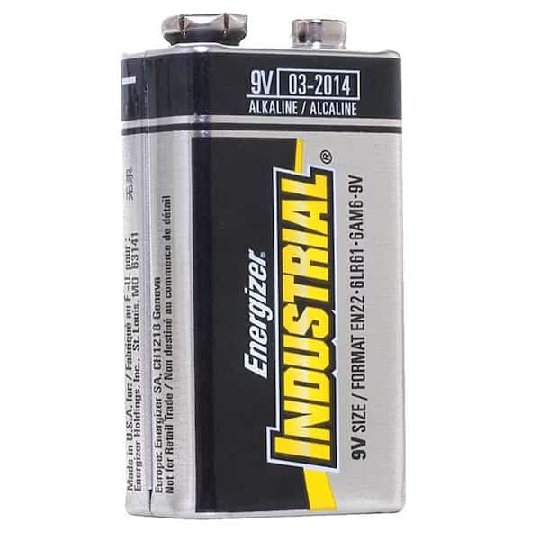 Industrial Alkaline Battery, 9V DC 9V DC 1 PK