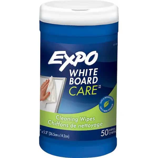 Dry-Erase Board Cleaning Wet Wipes, 50 Per Container, PK2