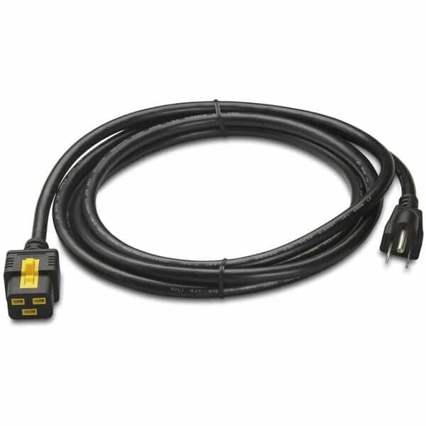 Power Cord, 5-15P, IEC C19, 10 ft., Blk, 15A