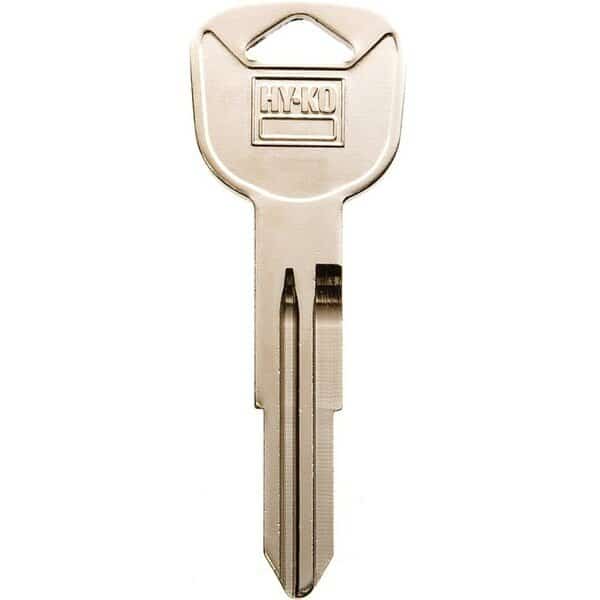 Automotive Key Blank, Brass, Nickel, For Kia Vehicle Locks