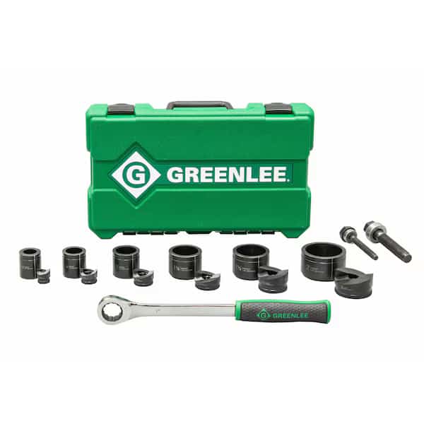 Slug-Buster Knockout Punch Kit w/ Hex Ratchet Wrench, 1/2" - 2" Conduit Size, Up to 10 ga Mild Steel